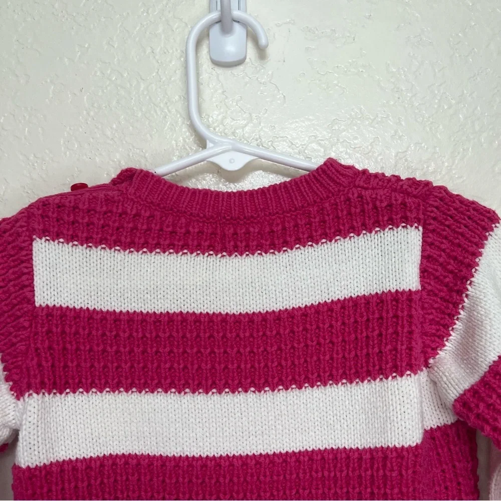 Childrens Place‎  Sweaters White Pink  Stripe Cotton